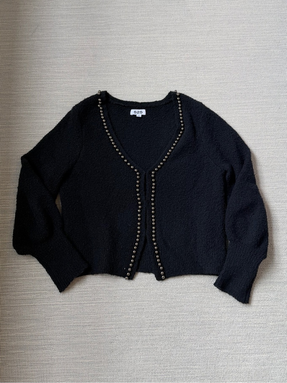 525 America Black Stud Sweater